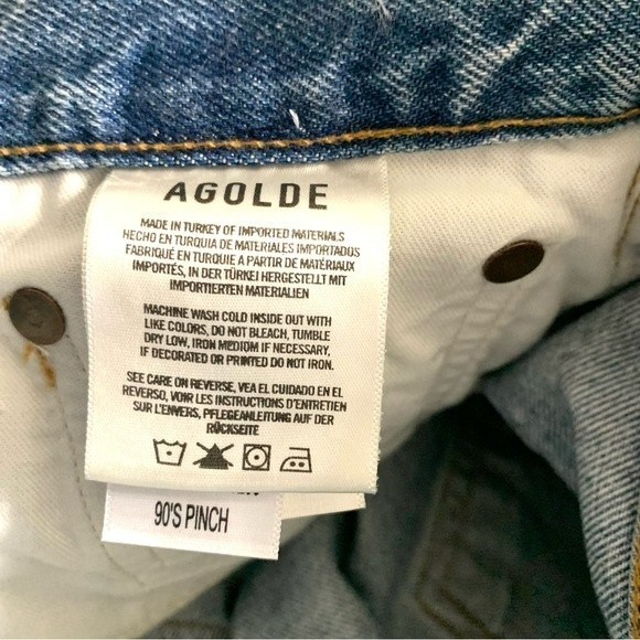 AGOLDE 90’S PINCH WAIST STRAIGHT LEG JEANS IN RULE SIZE 26 - Picture 9 of 10